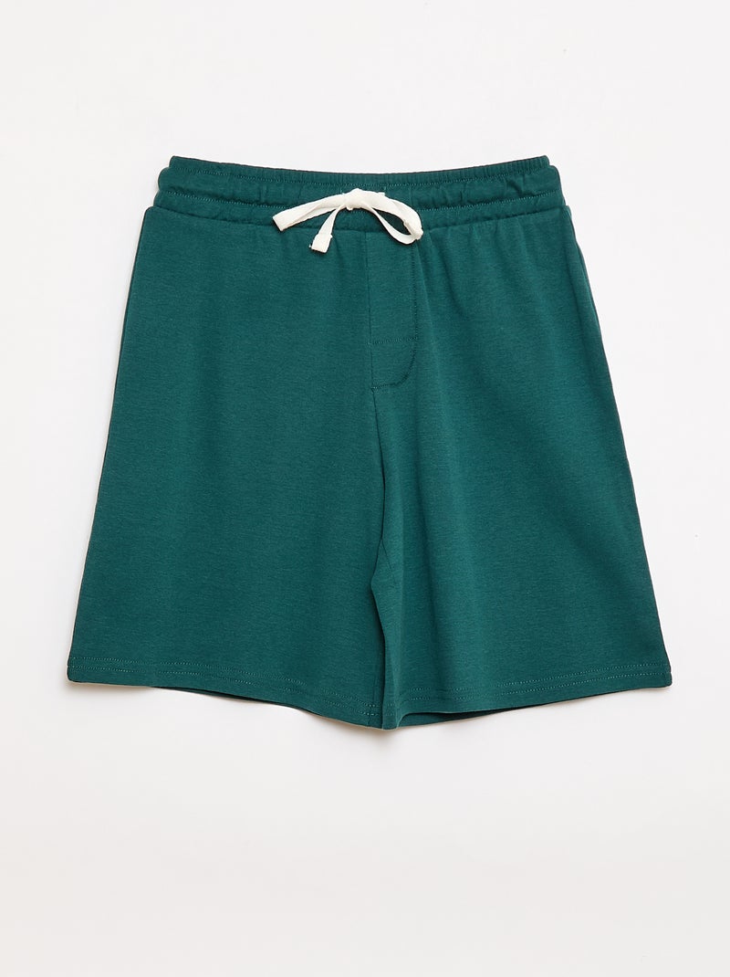 Pyjamaset van katoen met korte mouwen Groen - Kiabi