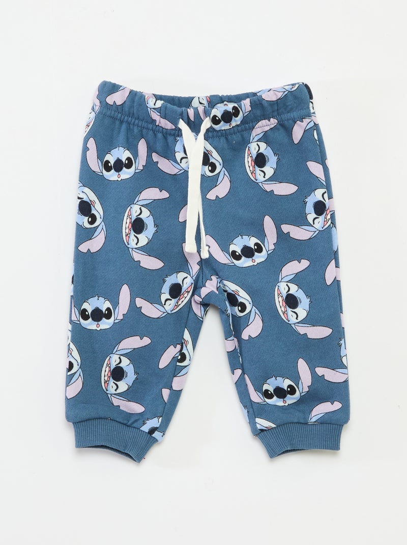 Pyjamasetje - Jasje + T-shirt + joggingbroek 'Disney' 'Stitch' Wit - Kiabi