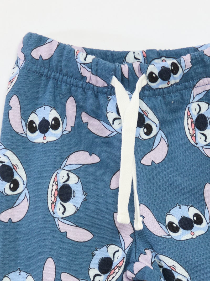 Pyjamasetje - Jasje + T-shirt + joggingbroek 'Disney' 'Stitch' Wit - Kiabi