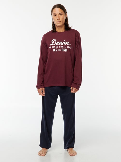 Pyjamasetje - Lange broek + T-shirt - 2-delig - Kiabi