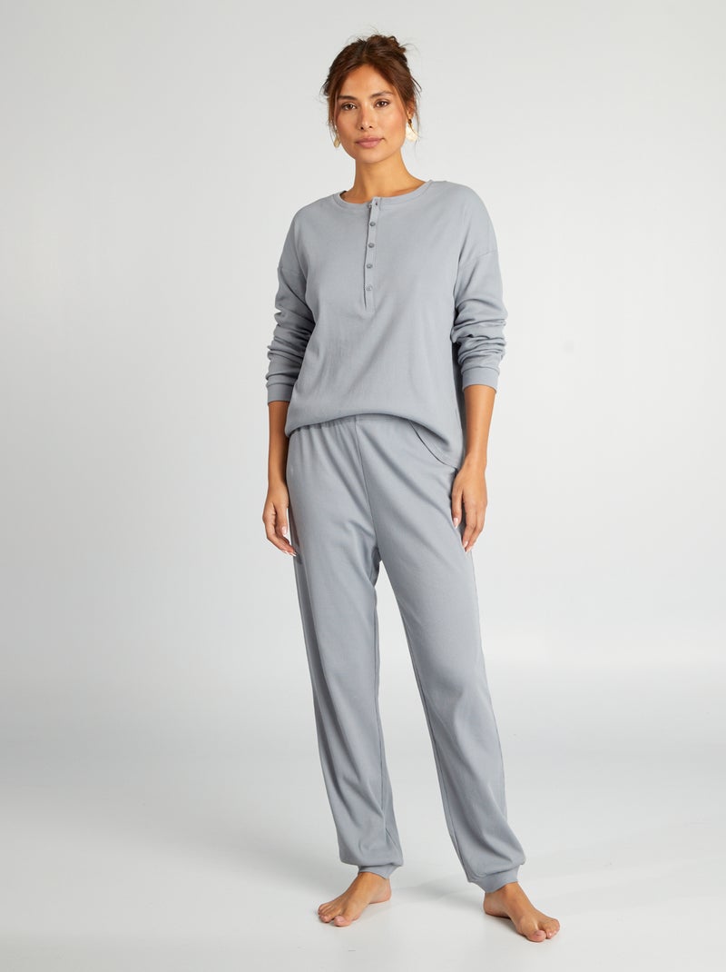 Pyjamasetje - T-shirt + broek - 2-delig BLAUW - Kiabi