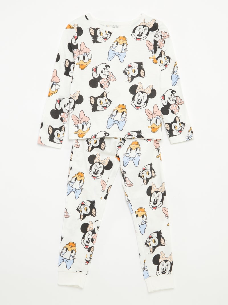 Pyjamasetje - T-shirt + broek - 2-delig Wit - Kiabi