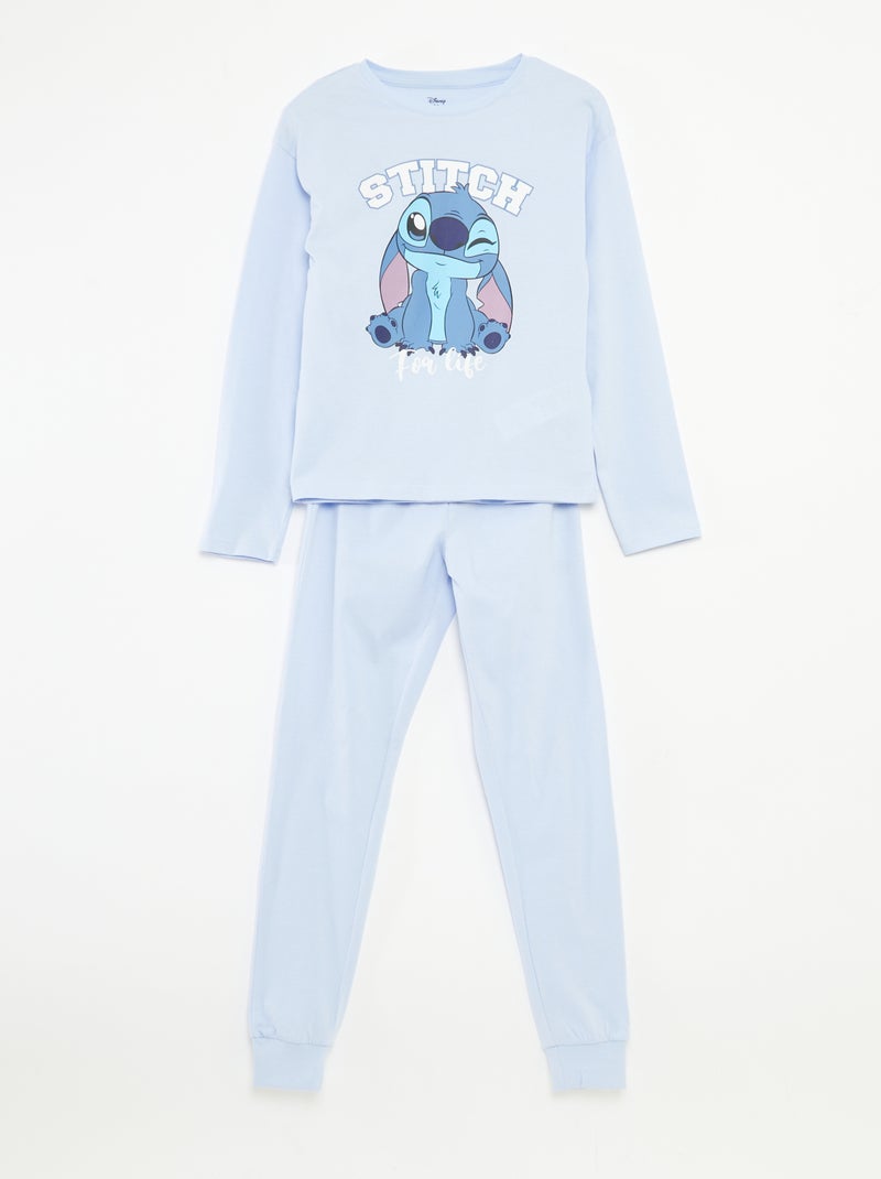 Pyjamasetje - T-shirt + broek 'Stitch' 'Disney' Blauw - Kiabi