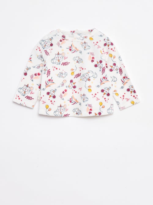 Pyjamasetje - T-shirt + broek van fleece - 2-delig - Kiabi
