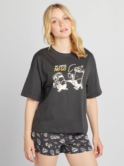 Pyjamasetje - T-shirt + short 'Minions' - Kiabi