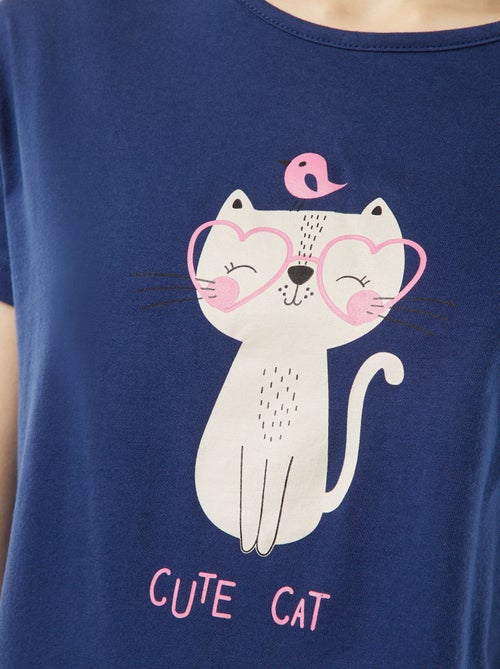 Pyjamasetje - T-shirt zonder mouwen + short met print - 2-delig - Kiabi