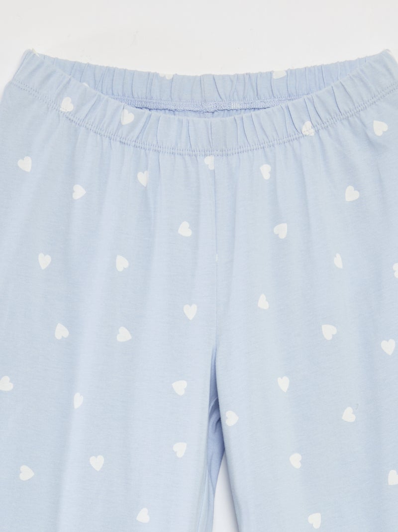 Pyjamasetje van katoenen jerseystof 'Disney' 'Frozen' Blauw - Kiabi
