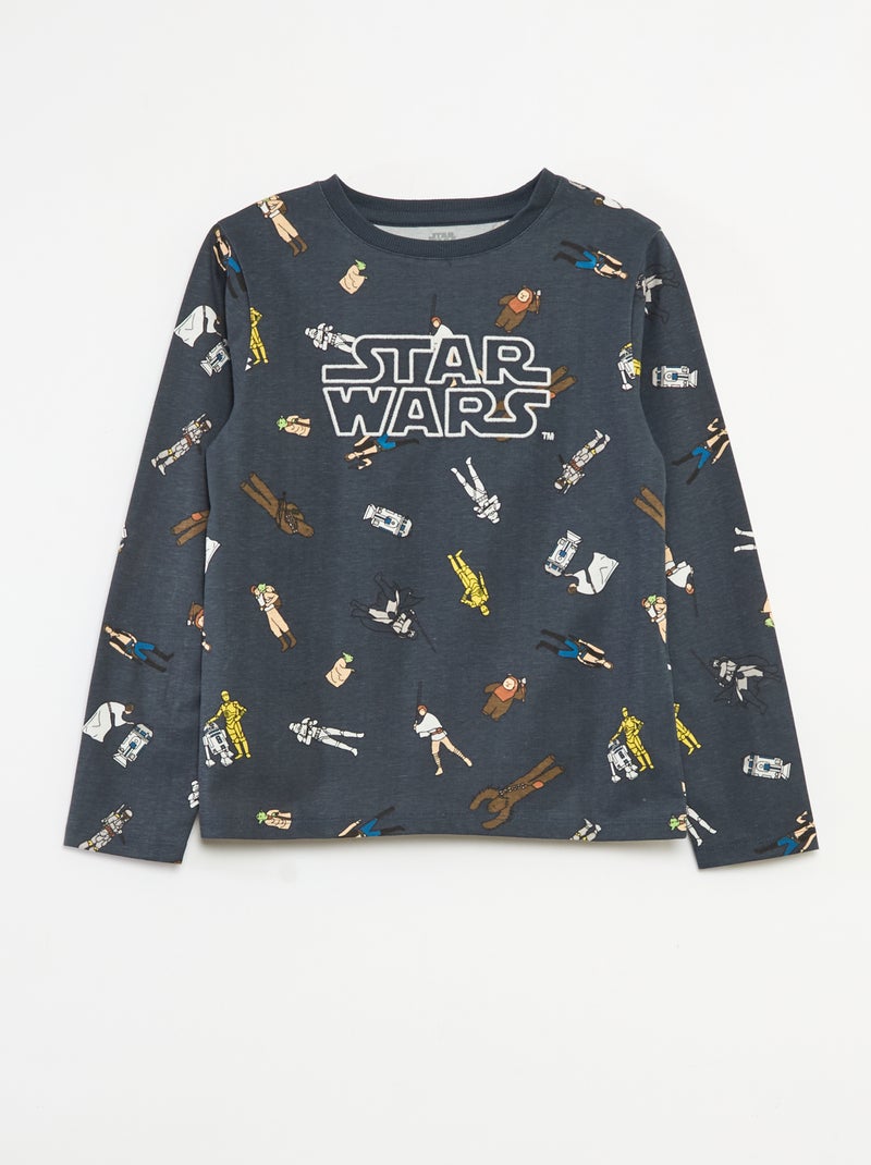 Pyjamasetje van katoenen jerseystof 'Disney' 'Star Wars' Grijs - Kiabi