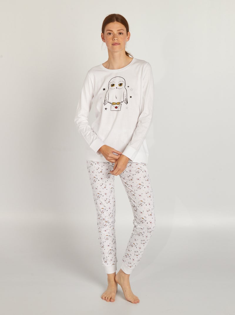Pyjamashirt + -broek 'Harry Potter' - 2-delig WIT - Kiabi
