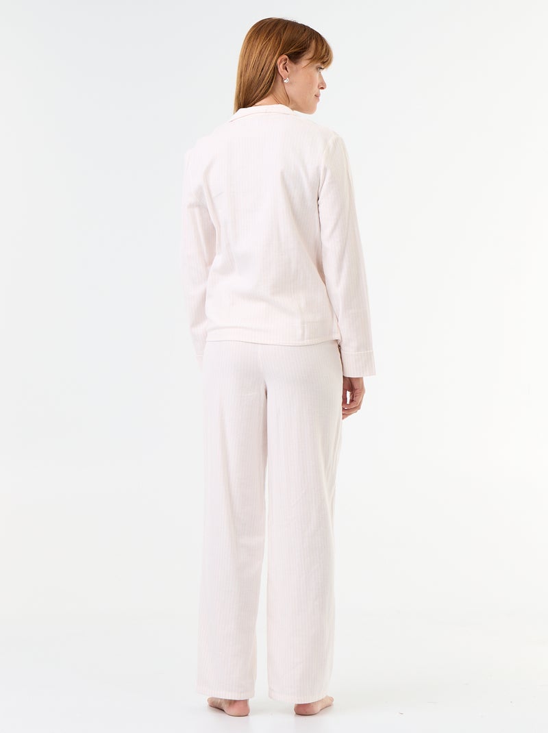 Pyjamashirt + broek met motief - 2-delig Wit - Kiabi