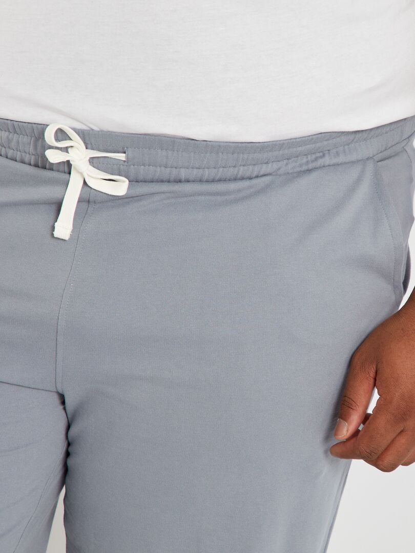 Pyjamashort van french terry BLAUW GRIJS - Kiabi