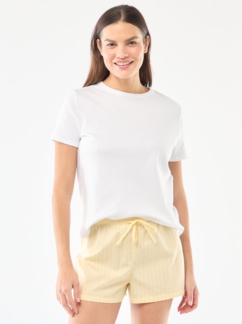 Pyjamashort van popeline - Kiabi