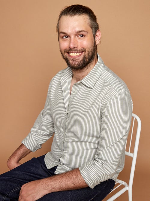 Recht overhemd - collectie makkelijk aan te trekken - Kiabi