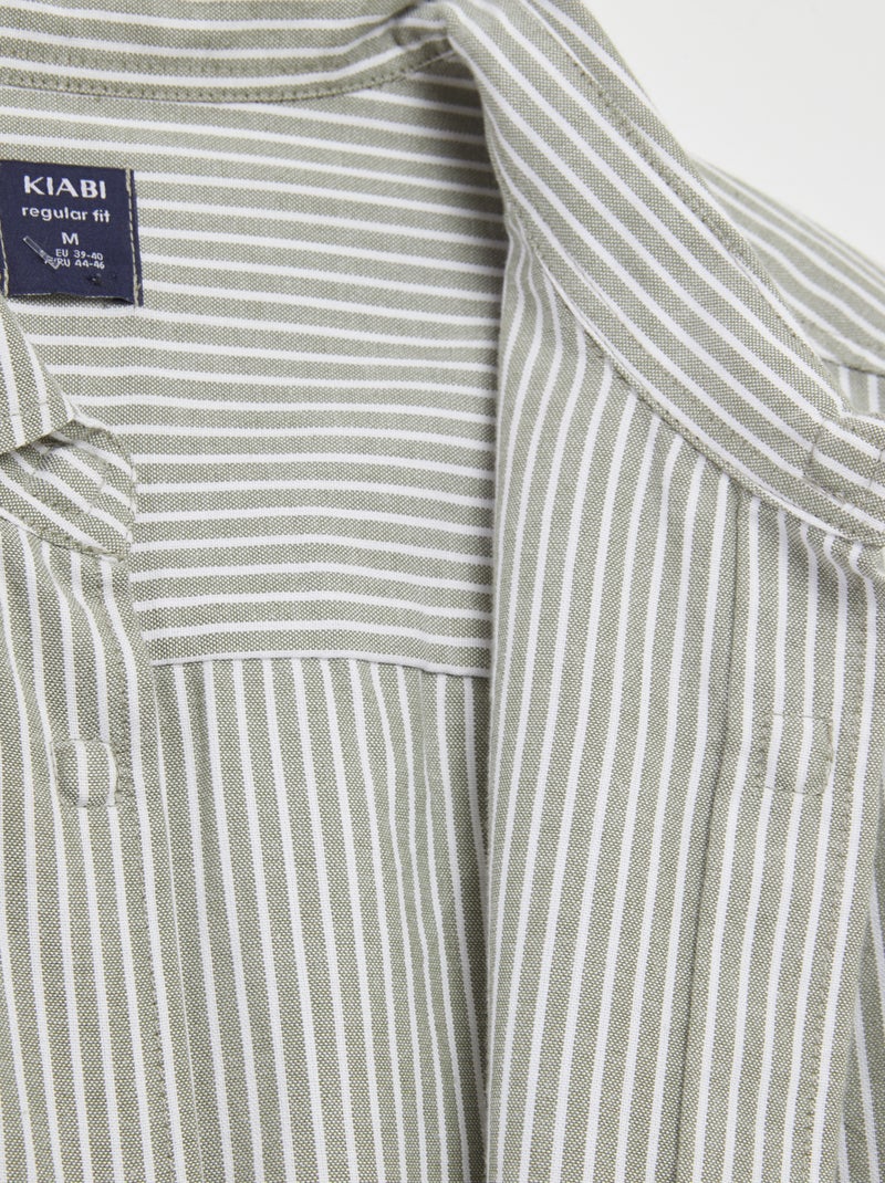 Recht overhemd - collectie makkelijk aan te trekken KAKI - Kiabi