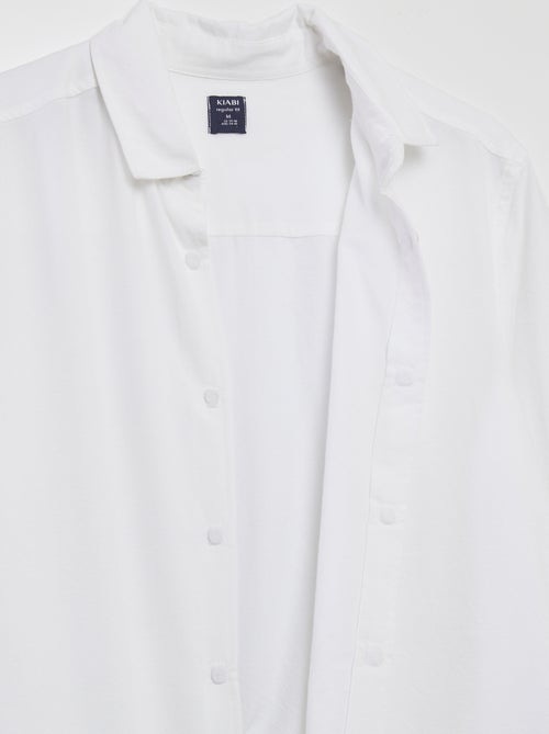 Recht overhemd - collectie makkelijk aan te trekken - Kiabi