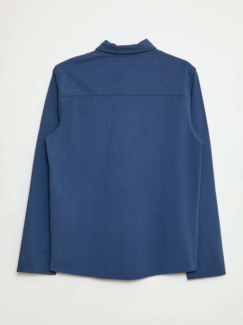 Recht overhemd - gemakkelijk aan te trekken collectie Blauw - Kiabi