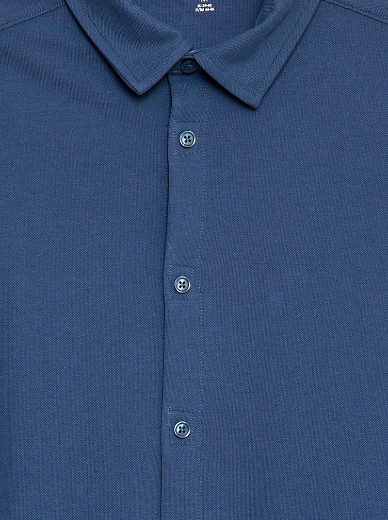 Recht overhemd - So Easy Blauw - Kiabi