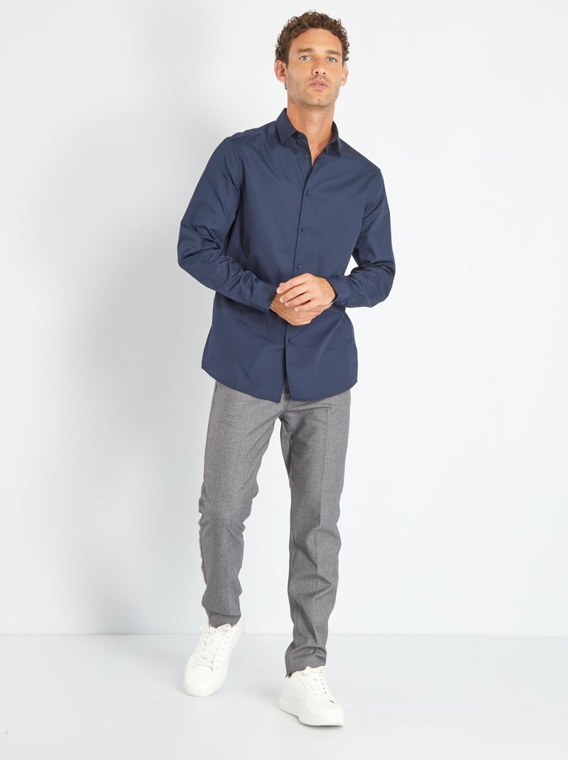 Recht overhemd blauw - Kiabi