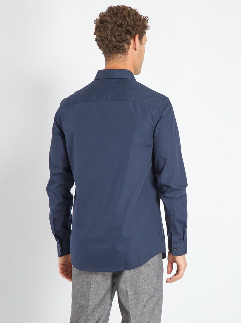 Recht overhemd blauw - Kiabi