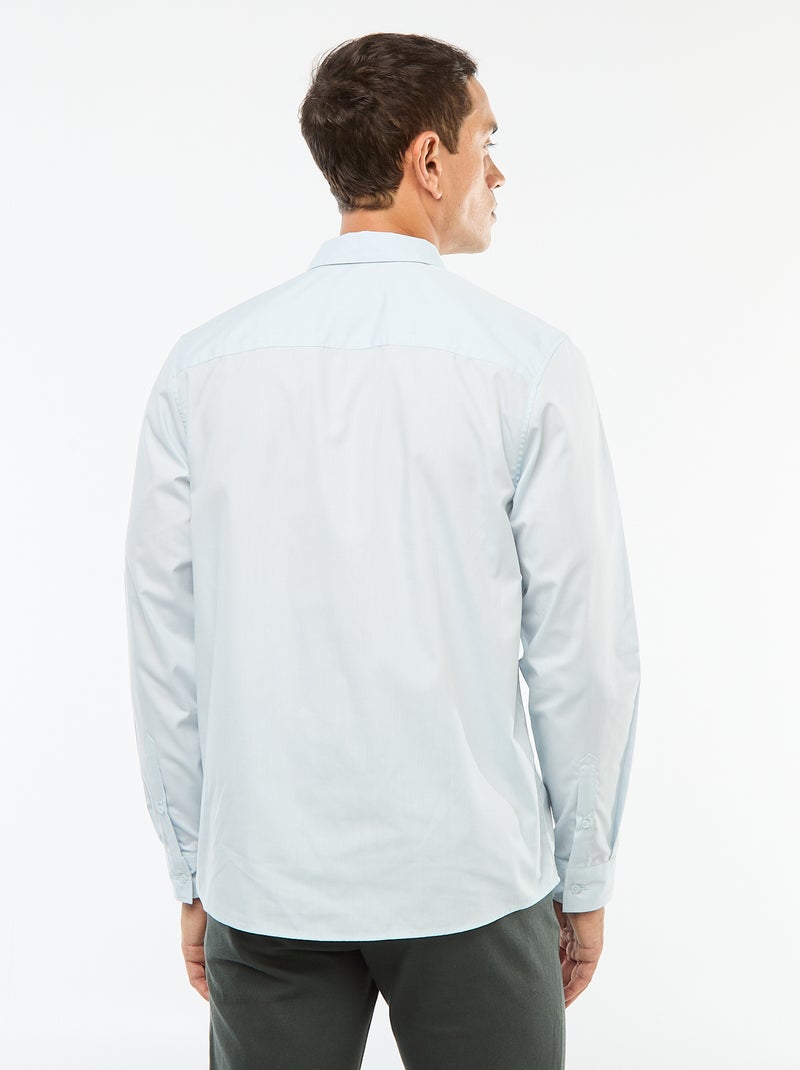 Recht overhemd Blauw - Kiabi