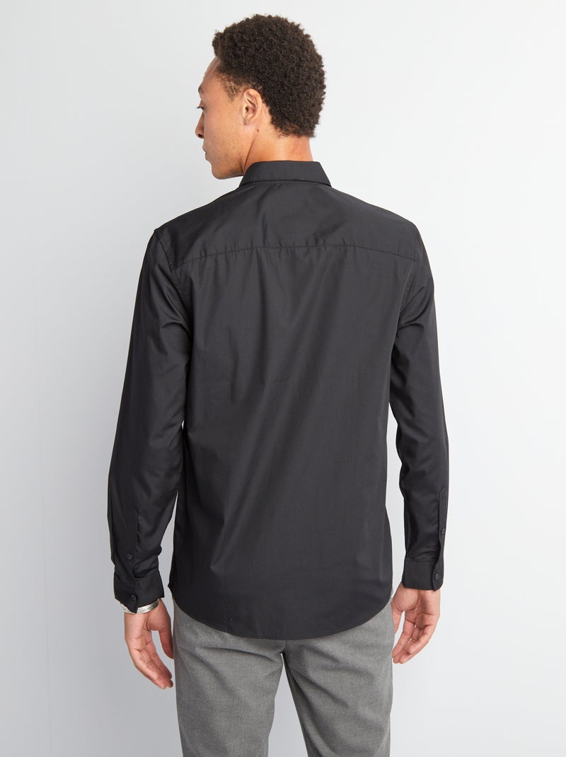 Recht overhemd zwart - Kiabi