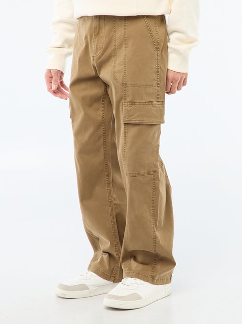 Recht / regular-fit effen broek met zakken - Kiabi