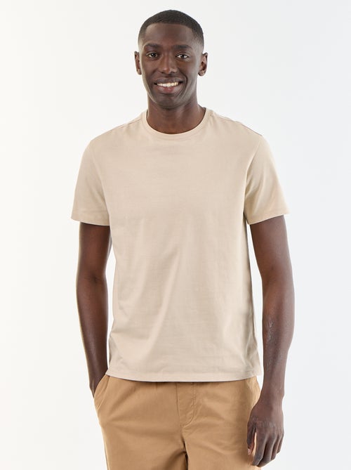 Recht T-shirt van effen jersey - Kiabi