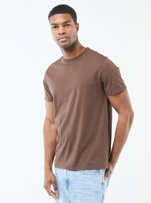 Recht T-shirt van effen jersey - Kiabi