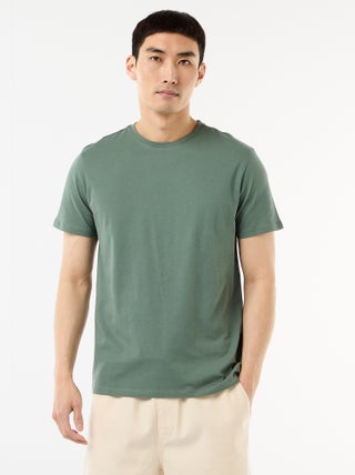 Recht T-shirt van effen jersey