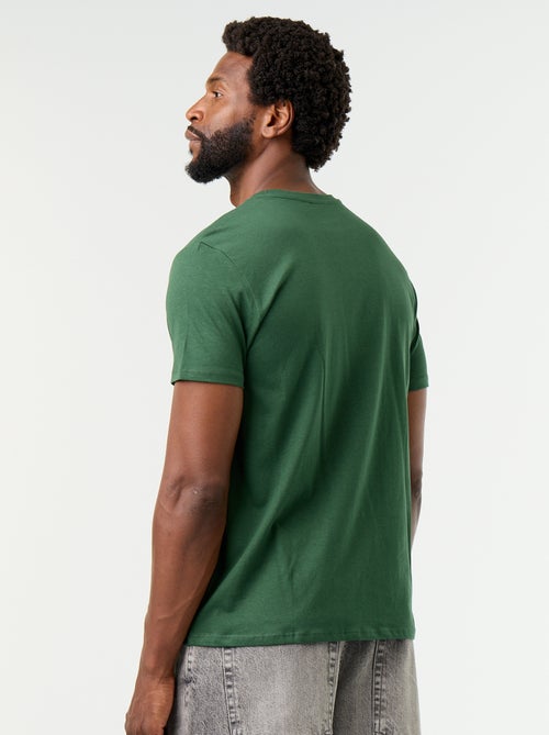 Recht T-shirt van effen jersey - Kiabi Recht T-shirt van effen jersey - Kiabi