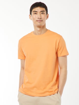 Recht T-shirt van effen jersey