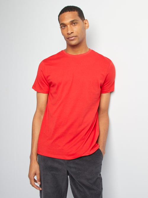 Recht T-shirt van effen jersey - Kiabi