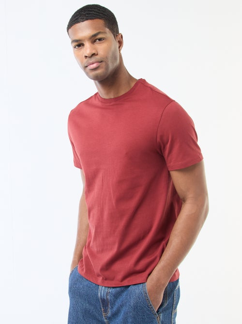 Recht T-shirt van effen jersey - Kiabi