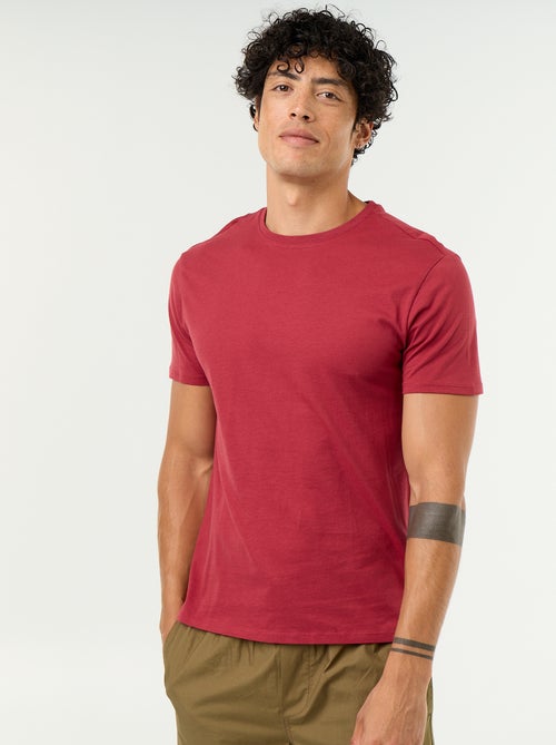 Recht T-shirt van effen jersey - Kiabi