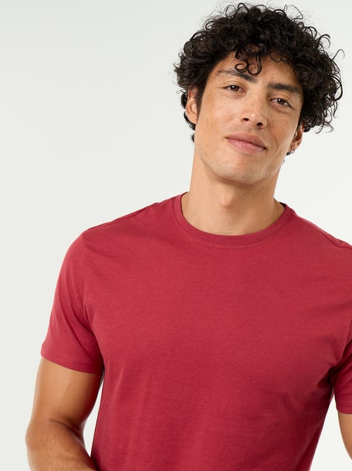 Recht T-shirt van effen jersey - Kiabi