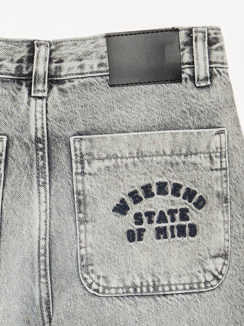 Rechte 5-pocket denim Grijs - Kiabi
