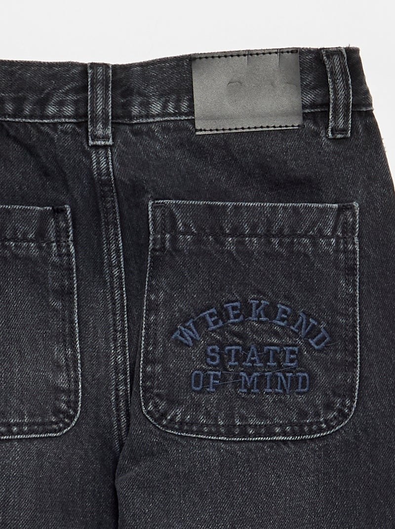 Rechte 5-pocket denim Zwart - Kiabi