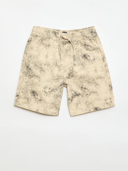 Rechte bermuda met elastische taille - Kiabi