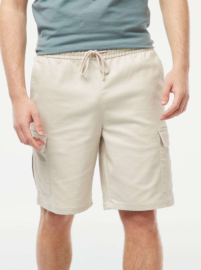 Rechte bermuda met klepzakjes GRIJS - Kiabi