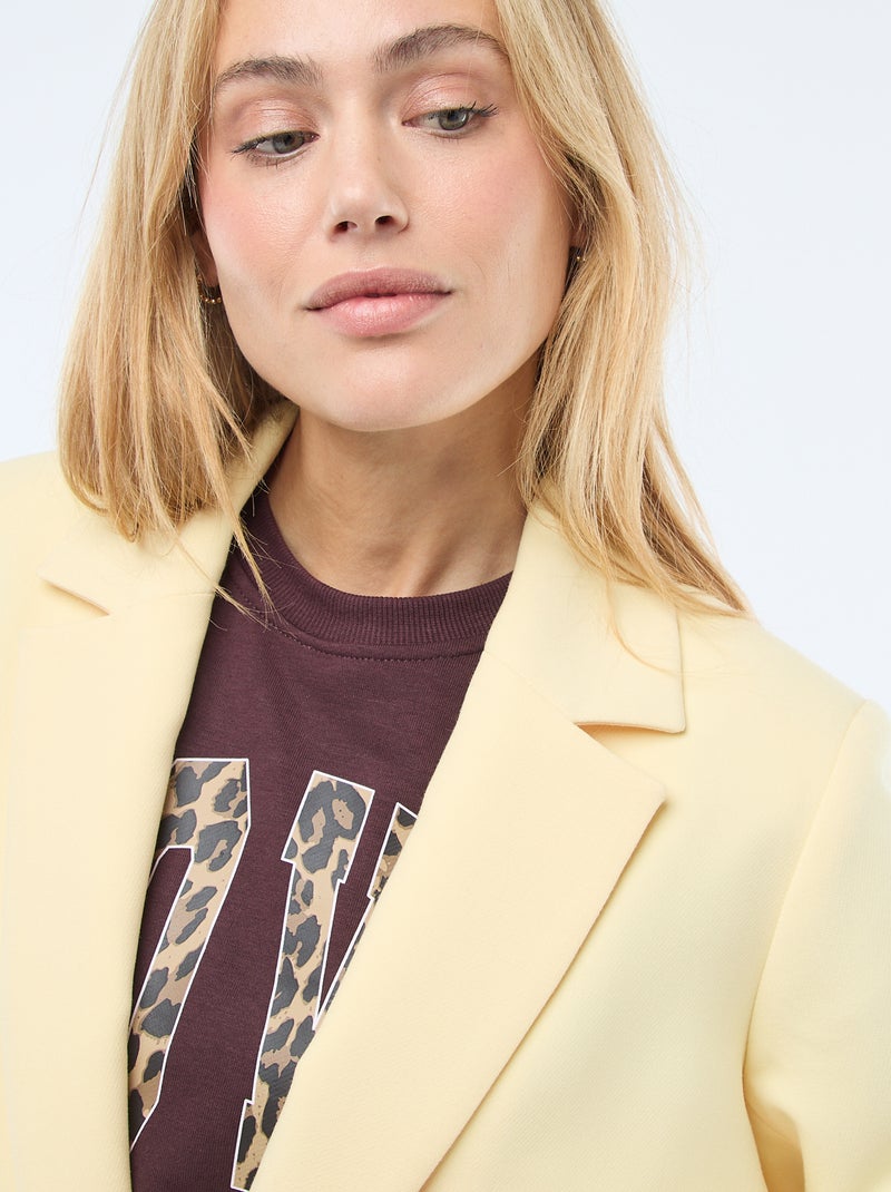 Rechte blazer Geel - Kiabi