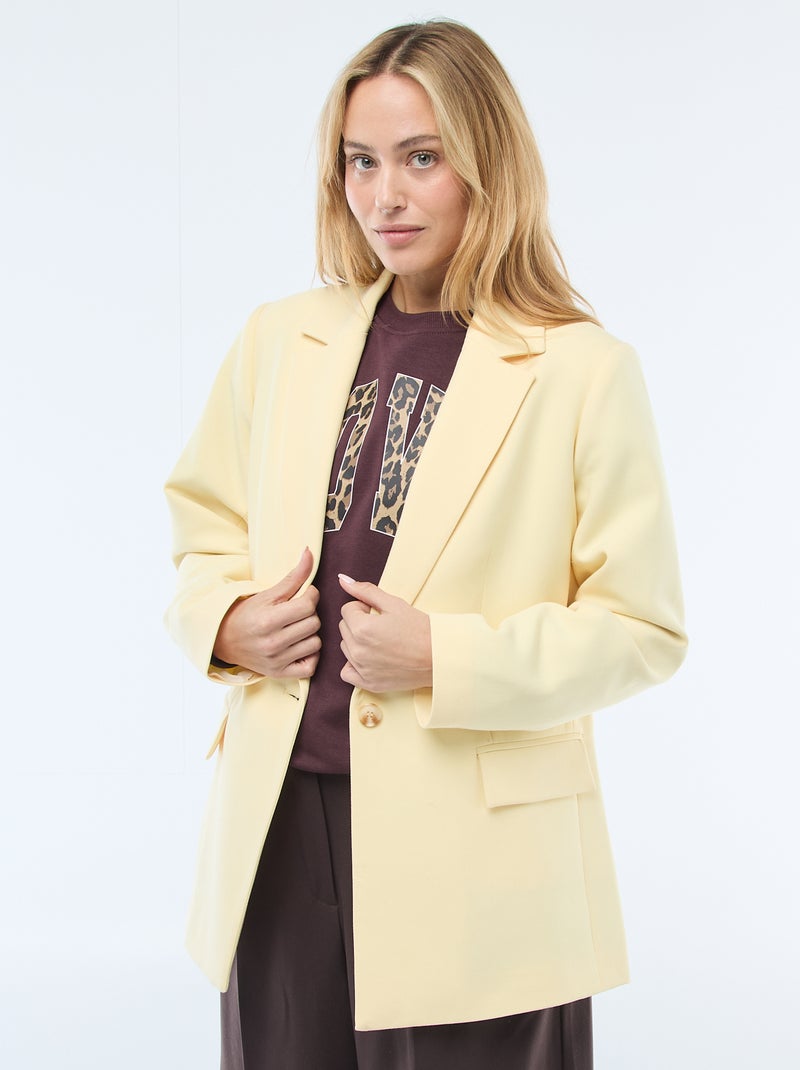 Rechte blazer Geel - Kiabi