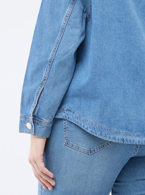 Rechte blouse van denim - Kiabi