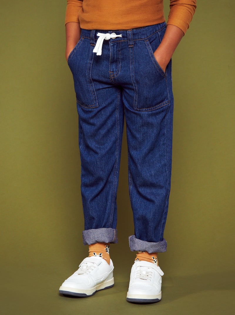 Rechte broek BLAUW - Kiabi
