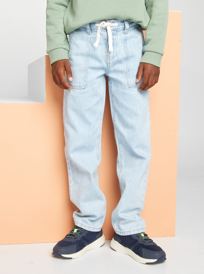 Rechte broek BLAUW - Kiabi