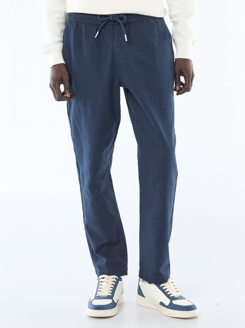 Rechte broek met elastische taille - Kiabi