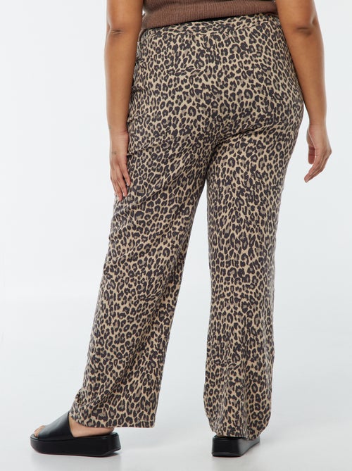 Rechte broek met elastische tailleband + aantrekkoordje - Kiabi