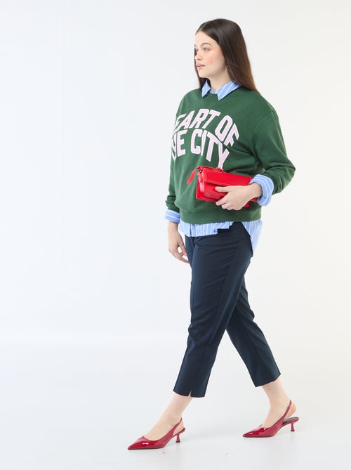 Rechte broek met hoge taille - Kiabi