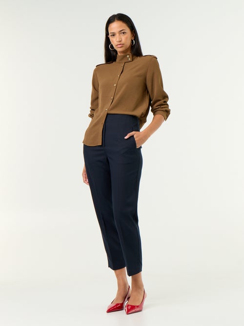 Rechte broek met hoge taille - Kiabi