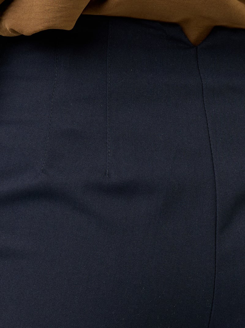 Rechte broek met hoge taille Blauw - Kiabi
