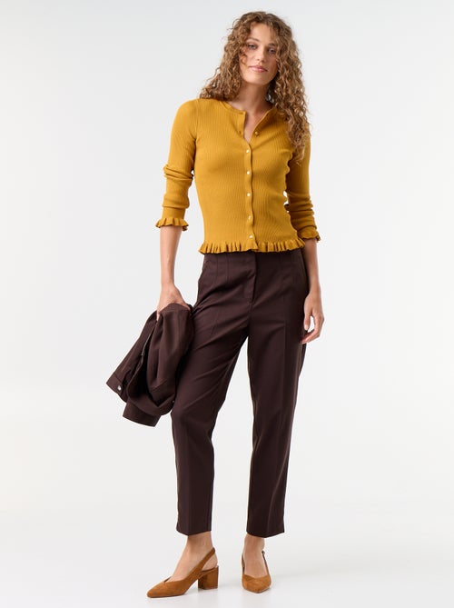 Rechte broek met hoge taille - Kiabi